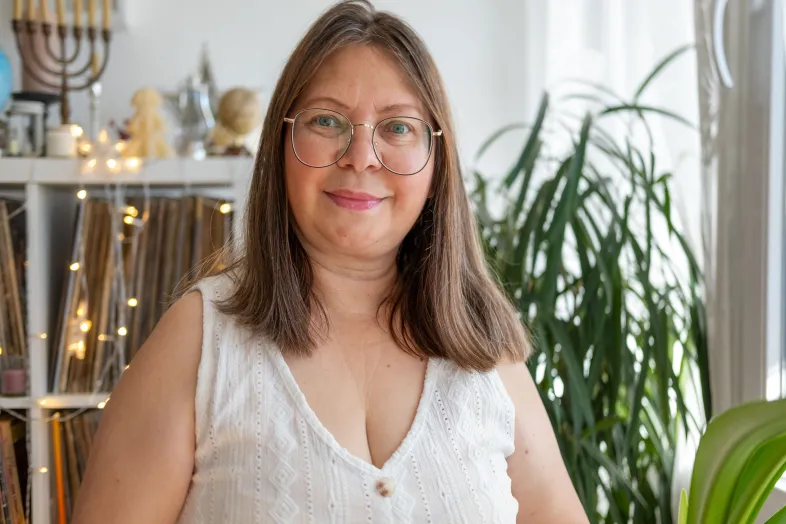 woman smiling