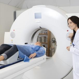 Patient entering MRI machine