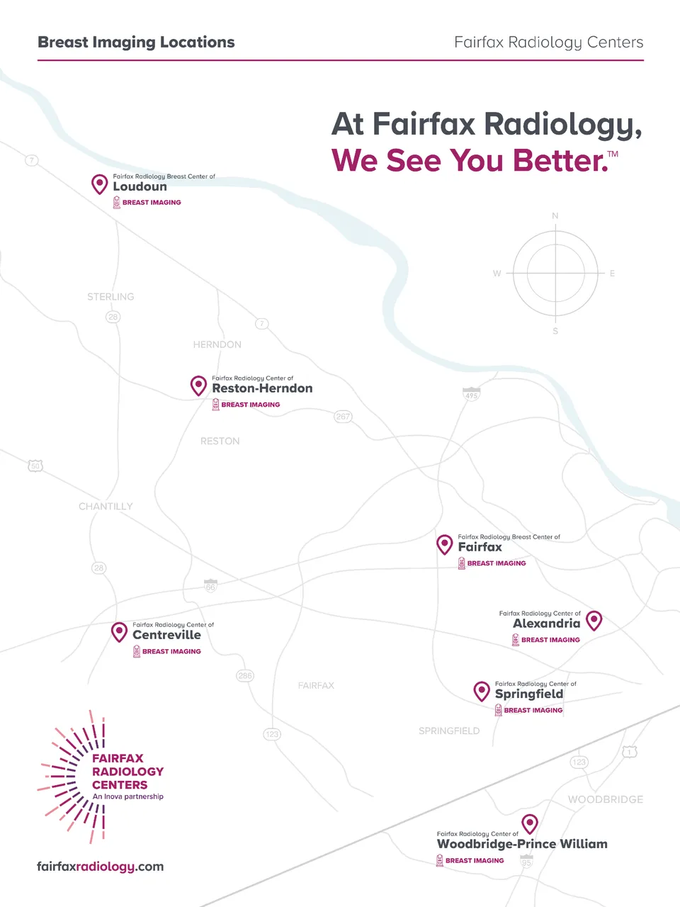 Map of Fairfax Radiology Center of Vienna