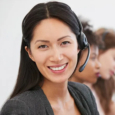 Happy customer support rep.